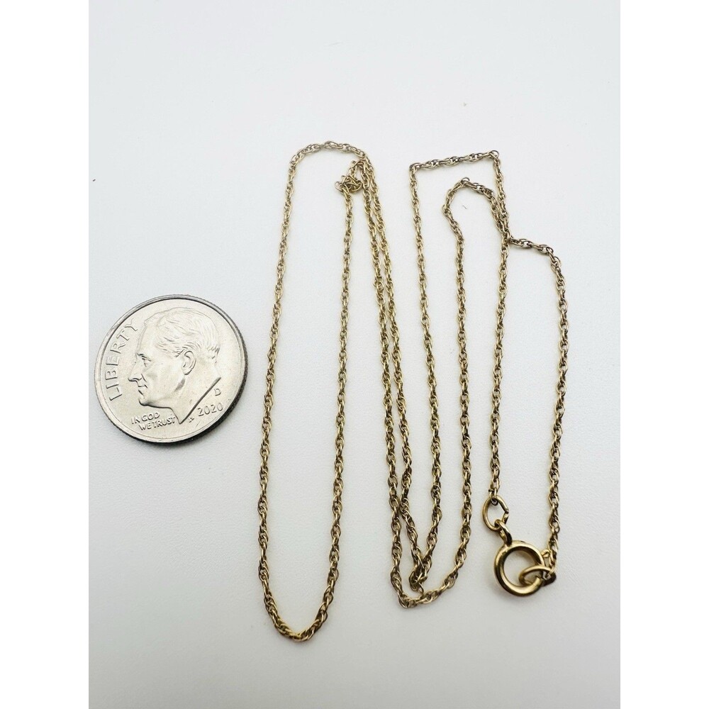 14k Gold Filled Initial C Dainty Necklace 15.5”